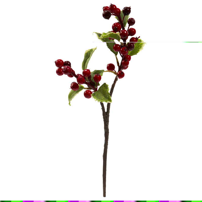 16" Holly Berry Artificial Flower (Set of 6)