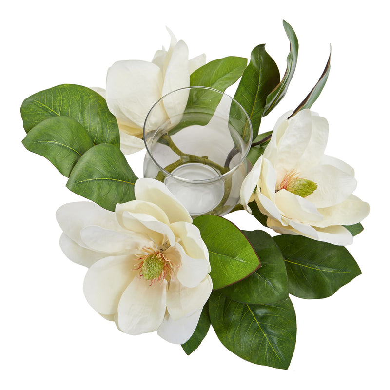 13” Magnolia Artificial Candelabrum Arrangement