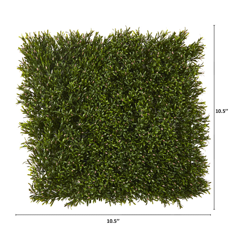 10.5” x 10.5” Rosemary Artificial Wall Mat UV Resistant (Indoor/Outdoor) (Set of 4)